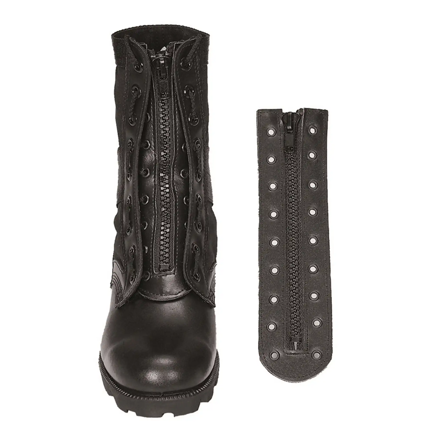 Boot quick fastener with 8 eyelets black