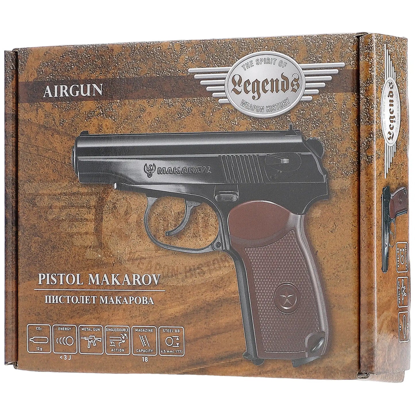 Pistole Makarov CO₂ 4,5 mm BB Vollmetall