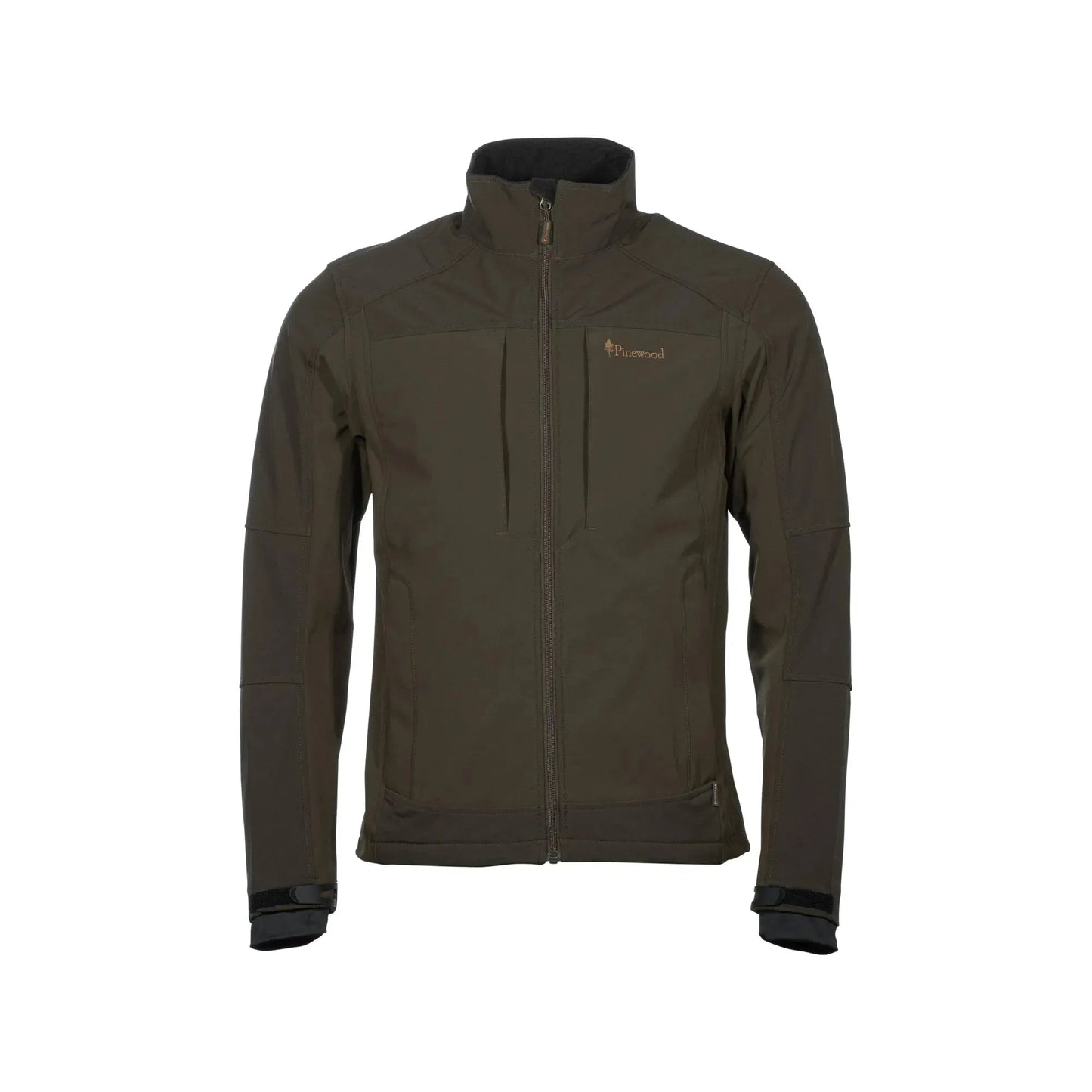 pinewood-shelljacke-smaland-stretch-dark-olive-suede-brown-ansicht-5
