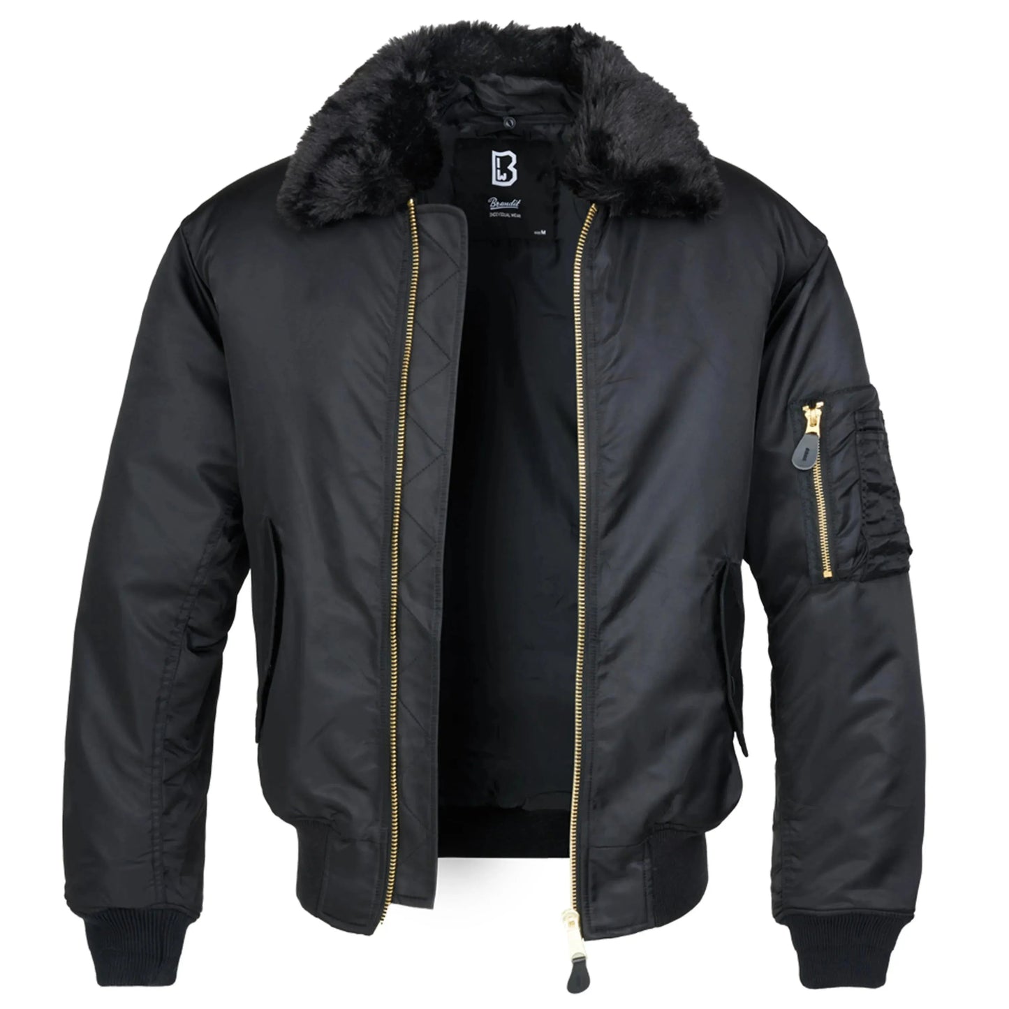 brandit-jacke-ma2-jacket-fur-collar-schwarz-ansicht-1