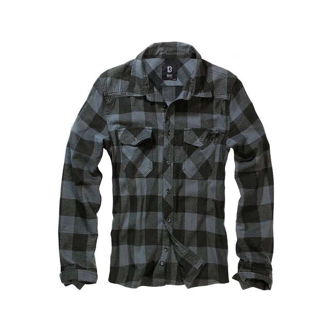 brandit-hemd-check-shirt-schwarz-grau-ansicht-1