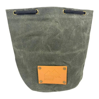 Survival Stuff Waxed Canvas Bag grey olive