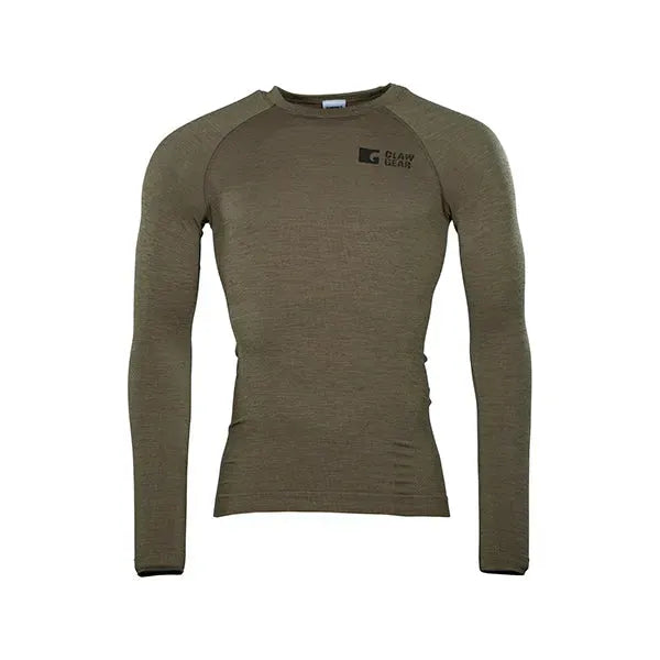 clawgear-longsleeve-merino-seamless-stonegrey-olive-ansicht-1