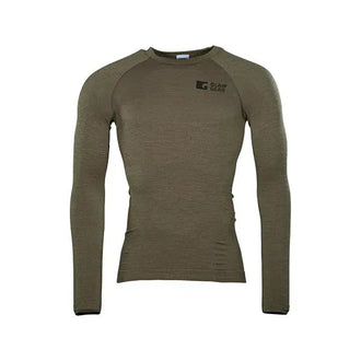 Longsleeve Merino Seamless stonegrey olive