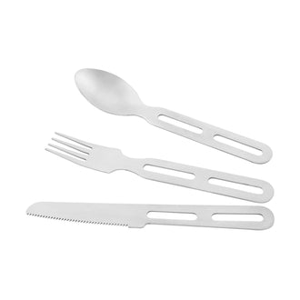 Tatonka Camping Cutlery Set di posate I marrone argentato