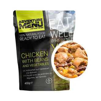 Hühnchen auf Gärtnerart mit Bohnen