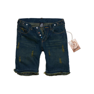 Short en denim bleu marine femme