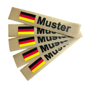 Namensbänder 5er Set mit Flagge Khaki
