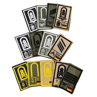 BW rank insignia international printed Air Force hook-and-loop for KBS SK