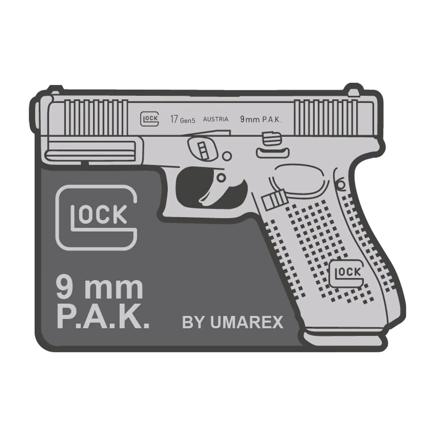 3D Patch GLOCK Rubber Patch 17 Gen5 SSW