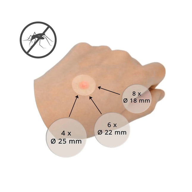 Pansement piqûre de moustique 18 pièces (3 tailles)