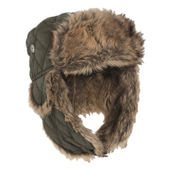 Winter hat with faux fur - S
