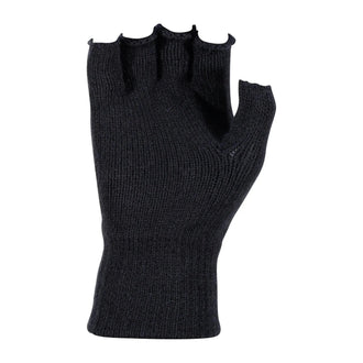 Strick-Handschuhe ohne Finger schwarz