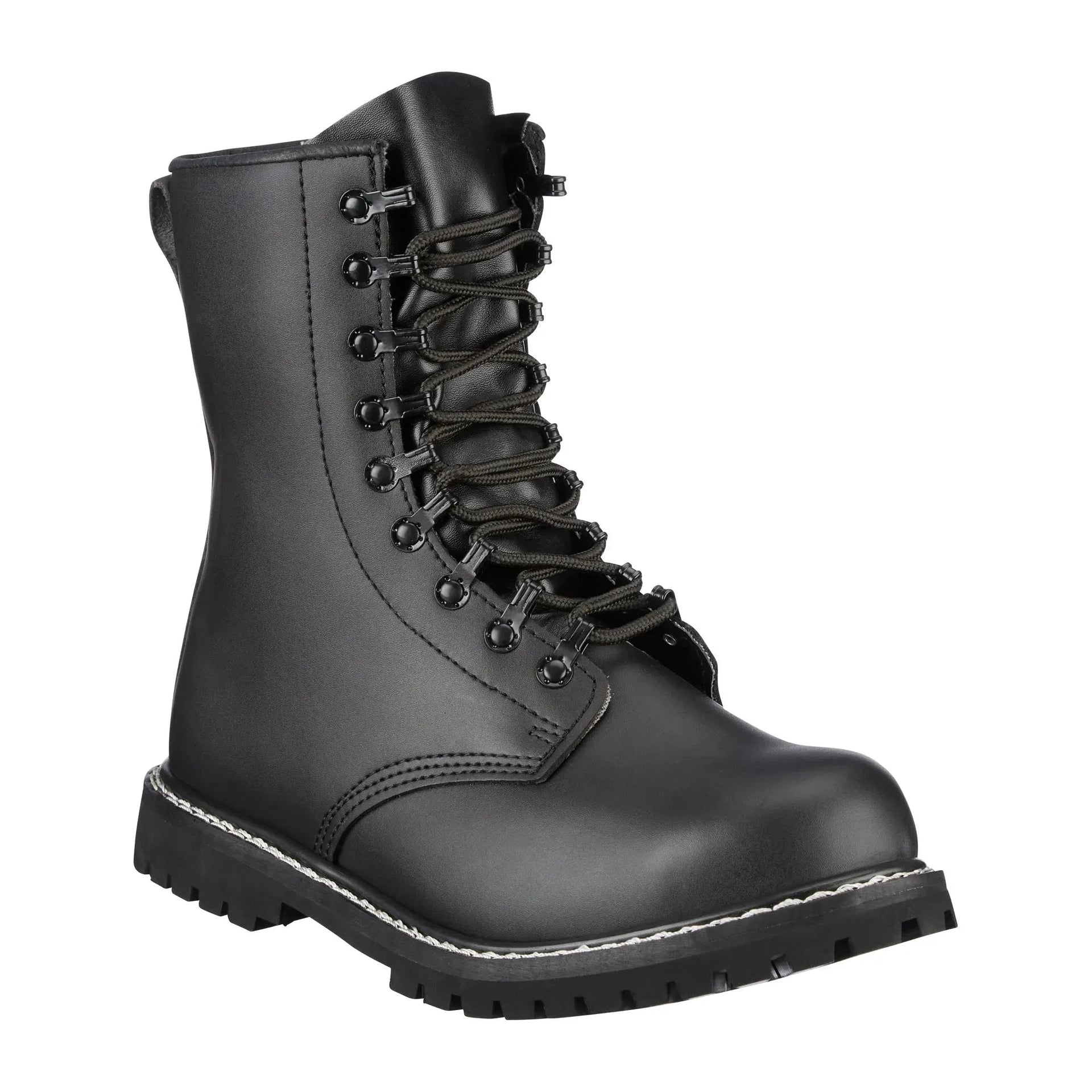 Combat boots with steel toe cap
