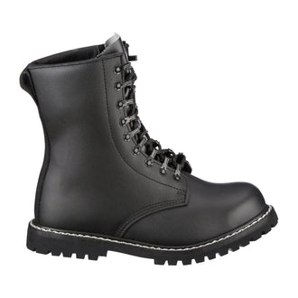 Combat boots with steel toe cap
