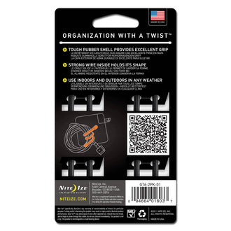 Nite Ize Gear Tie Original taglia 6 nero confezione da 2