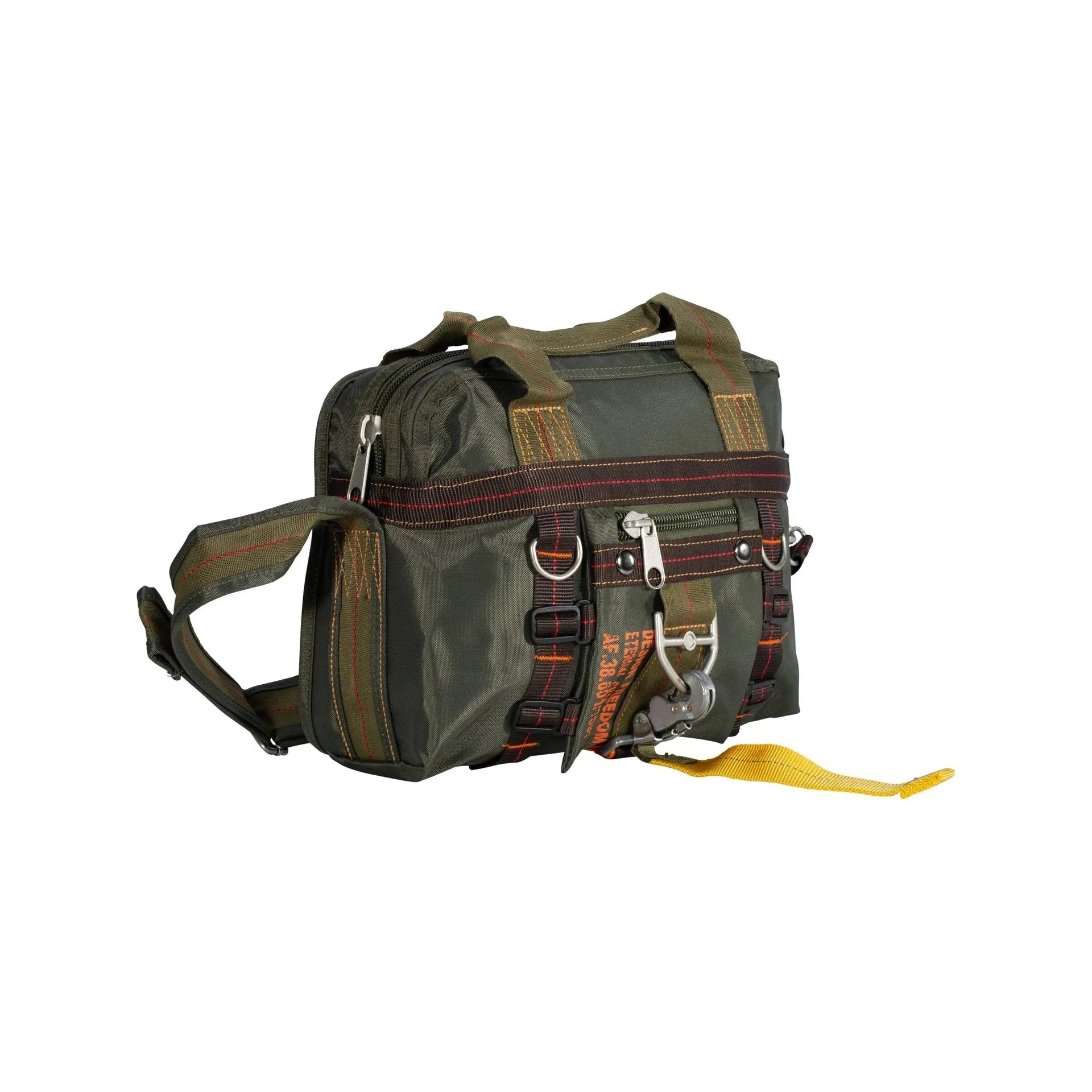 handtasche-karabiner-klein-pure-trash-oliv-ansicht-1