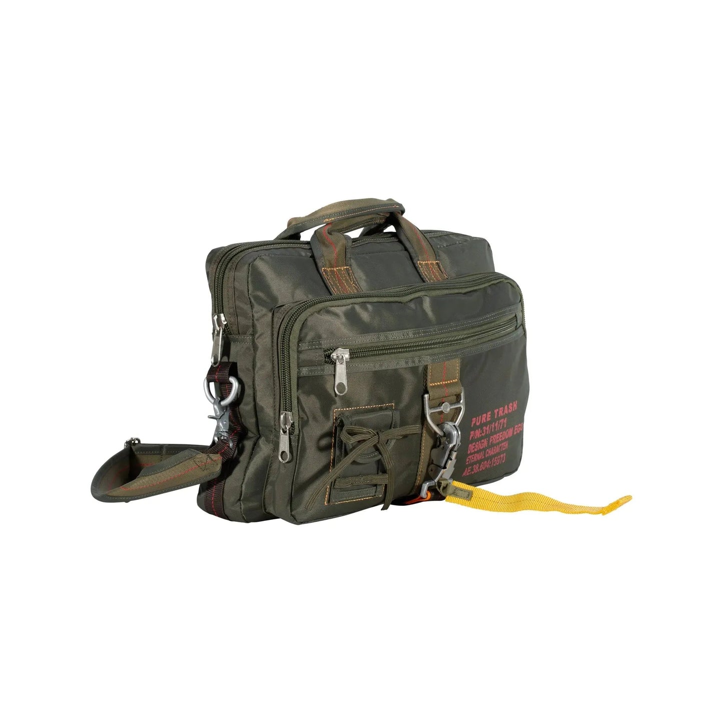 handtasche-karabiner-gross-pure-trash-oliv-ansicht-1