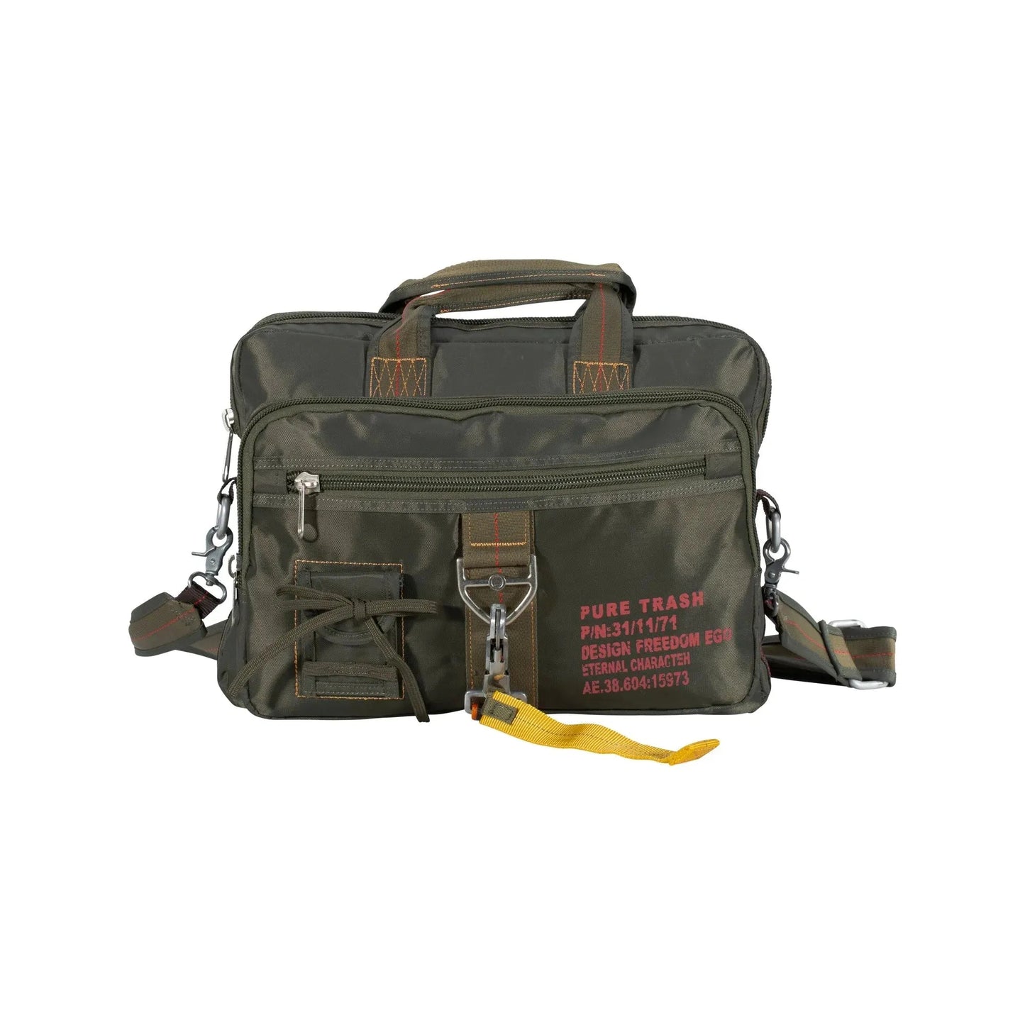 handtasche-karabiner-gross-pure-trash-oliv-ansicht-2