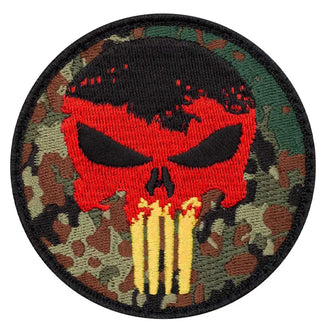 Patch Punisher Skull tarn schwarz rot goldfarben