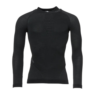 Longsleeve Rollkragen Fusyon Merino Männer schwarz anthrazit