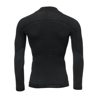 Longsleeve Rollkragen Fusyon Merino Männer schwarz anthrazit