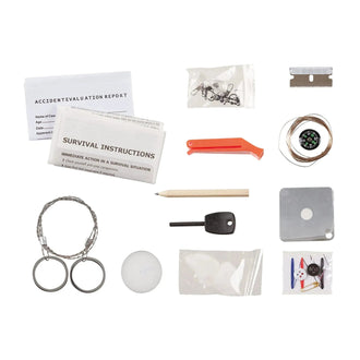 MFH Survival Kit Survival Set piccolo 22 pezzi nero