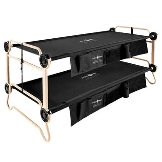 Feldbett  XL mit Seitentaschen schwarz