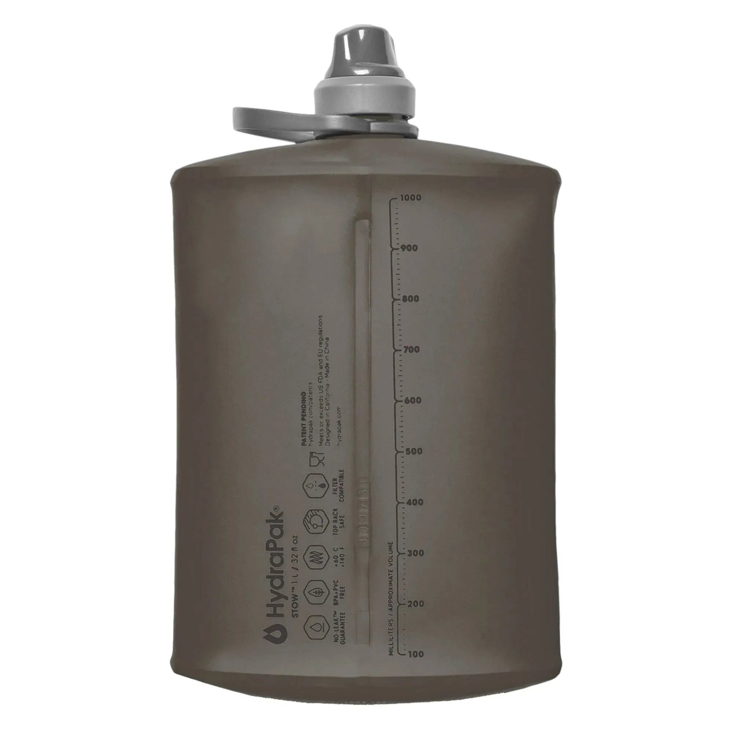hydrapak-faltflasche-stow-1-l-mammoth-grey-ansicht-2
