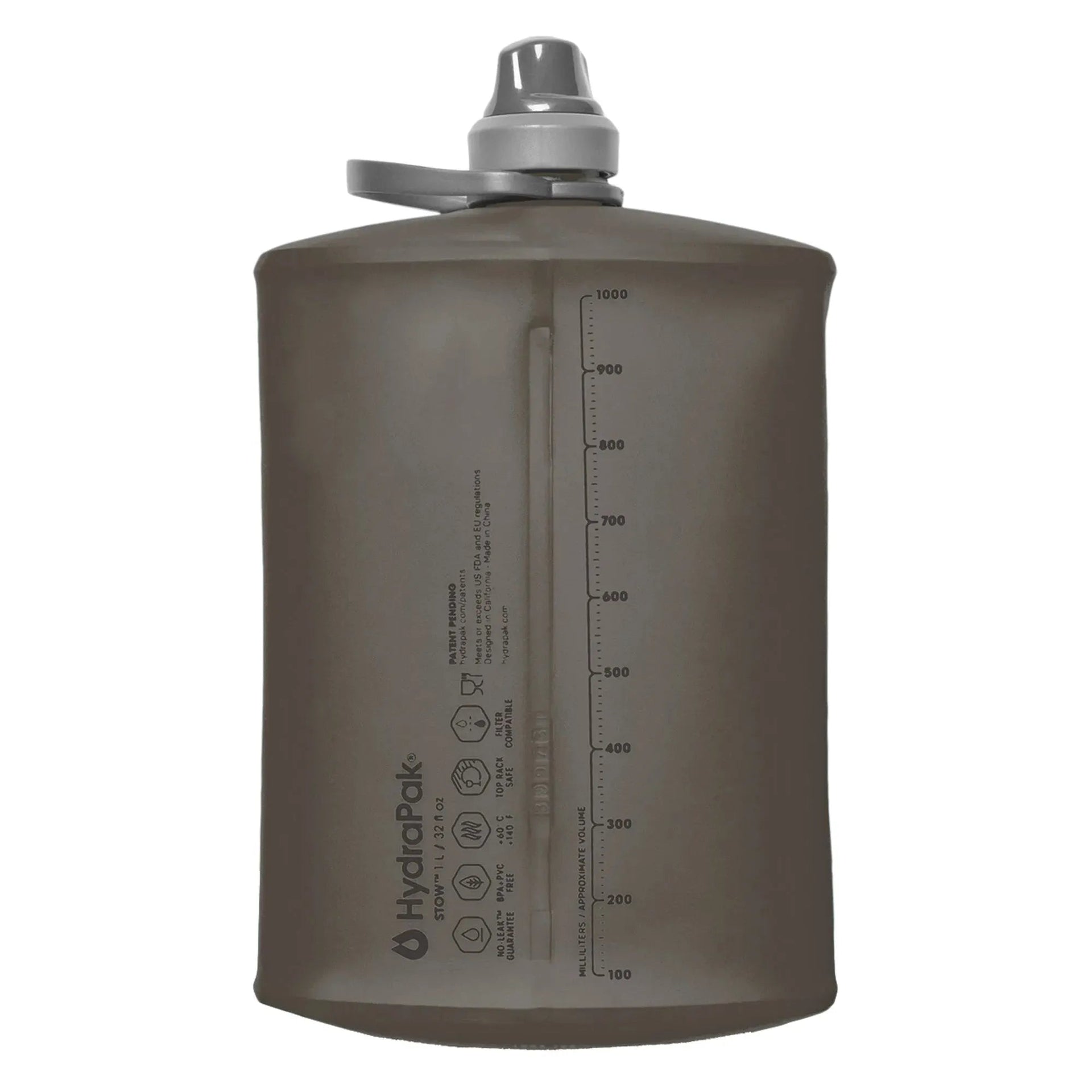hydrapak-faltflasche-stow-1-l-mammoth-grey-ansicht-2