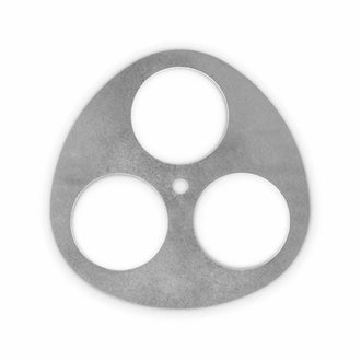 Dreibein-Ring groß silberfarben