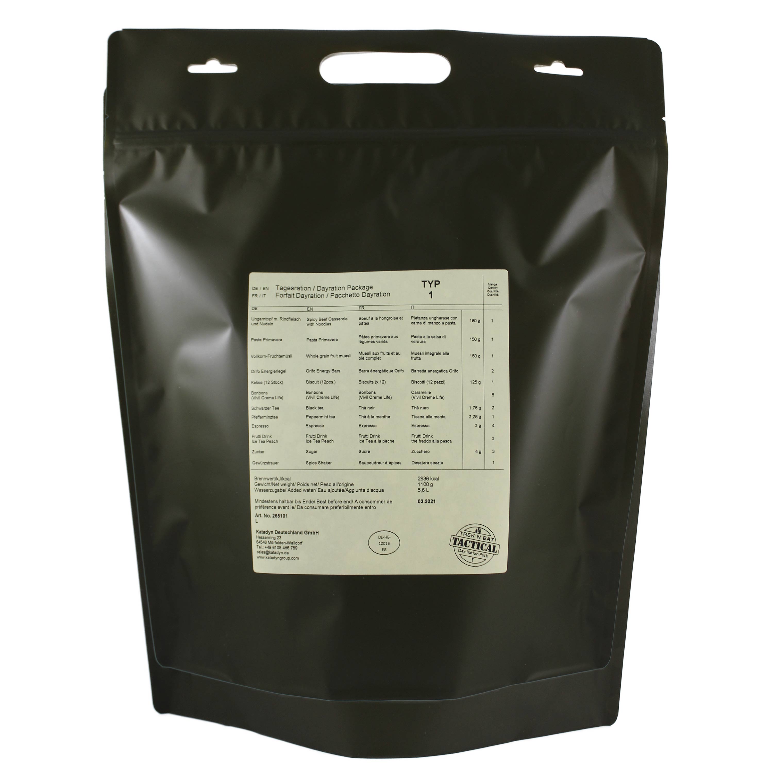 Daily Ration Model Daily ration Day Ration Pack Type 1 – ASMC Unlimited