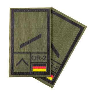 BW rank insignia, internationally printed, Army, Velcro, for KBS SK