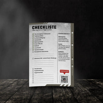 Checkliste Fluchtrucksack Small - 3 Tage