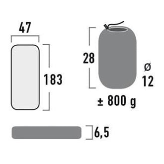 Colchón de trekking High Peak Texas gris oscuro