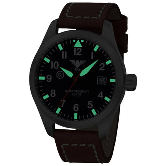 Orologio con cinturino in pelle di bufalo Airleader Steel