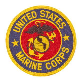 Distintivo USMC rotondo blu-oro-rosso