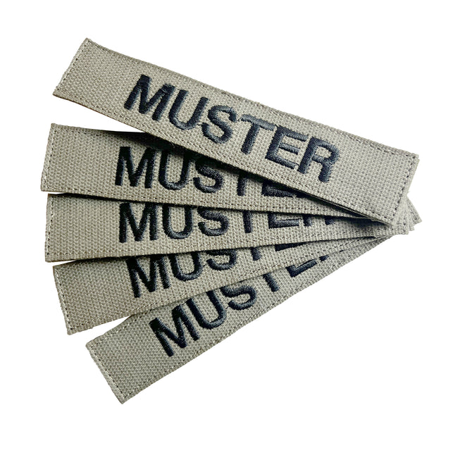 Name tapes set of 5 olive