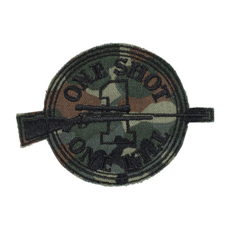 Distintivo US Textile One Shot One Kill flecktarn
