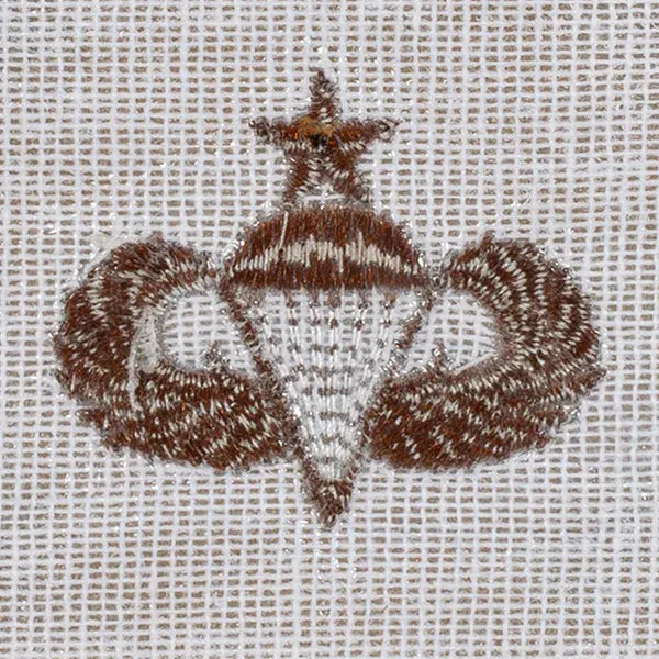 Abzeichen US Senior Parachutist Textil desert