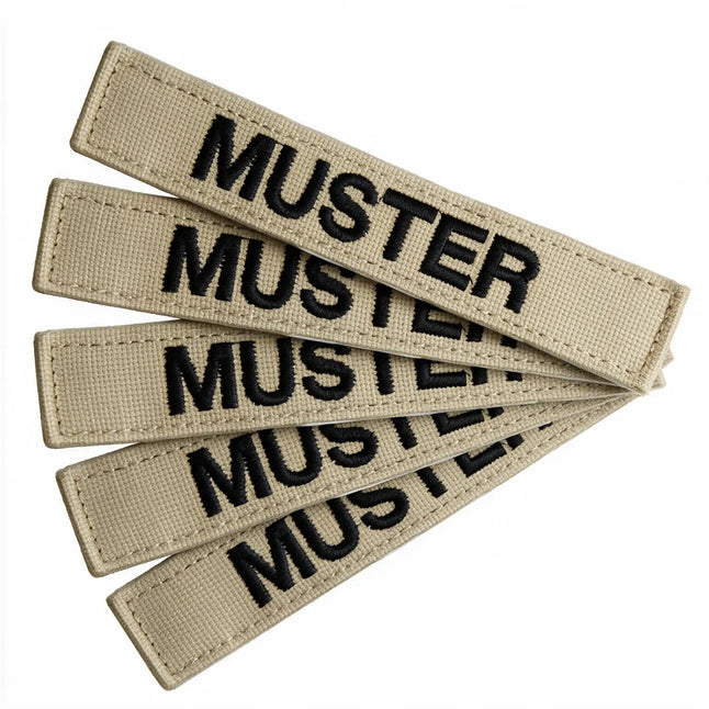 Namensbänder 5er Set Khaki