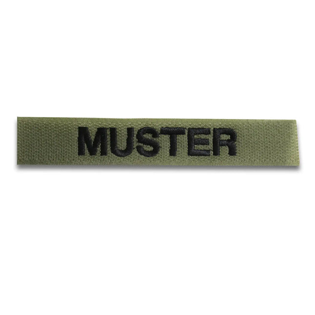 Name tapes set of 5 olive