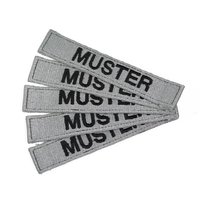 Namensbänder 5er Set Grau