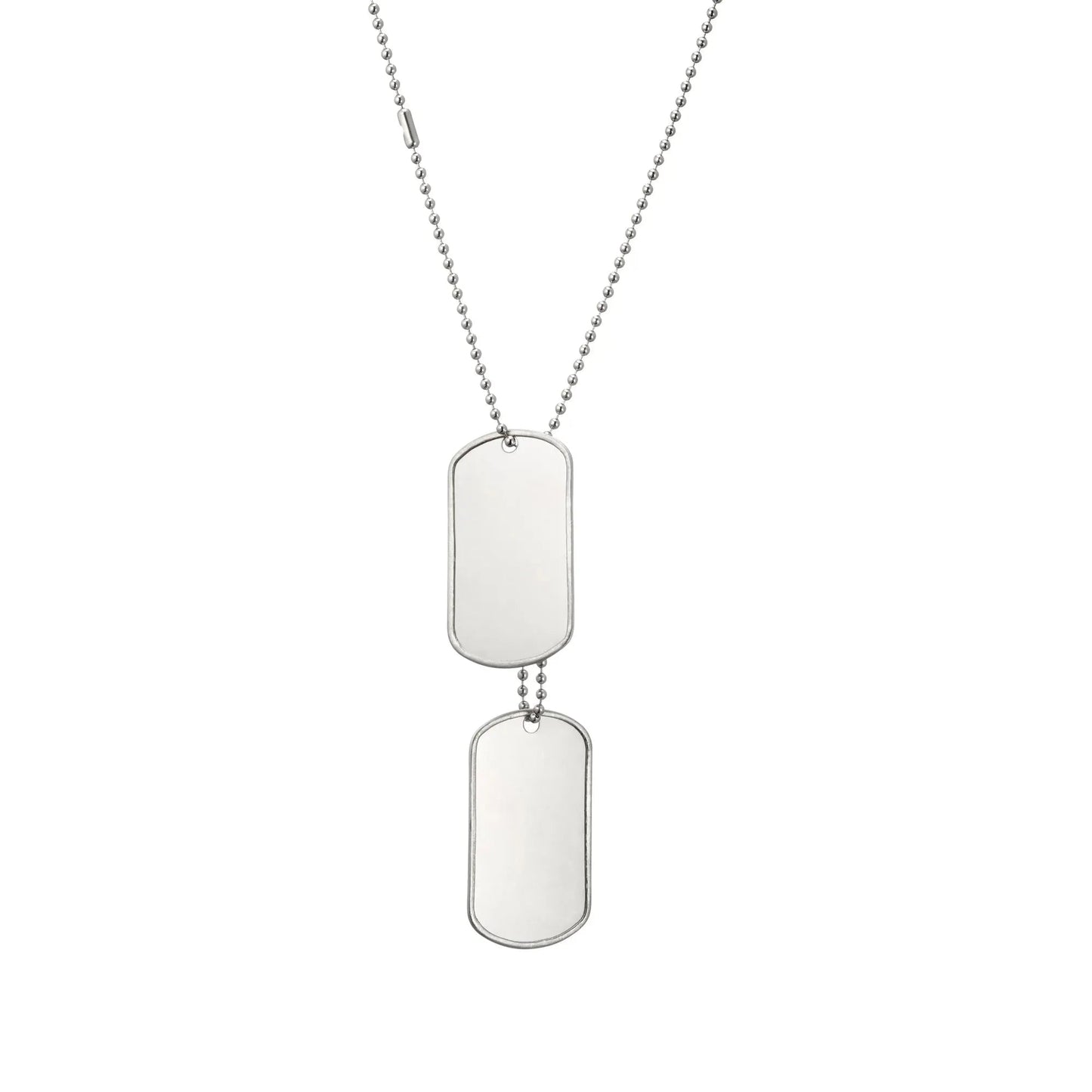 US dog tags stainless steel 2-pack