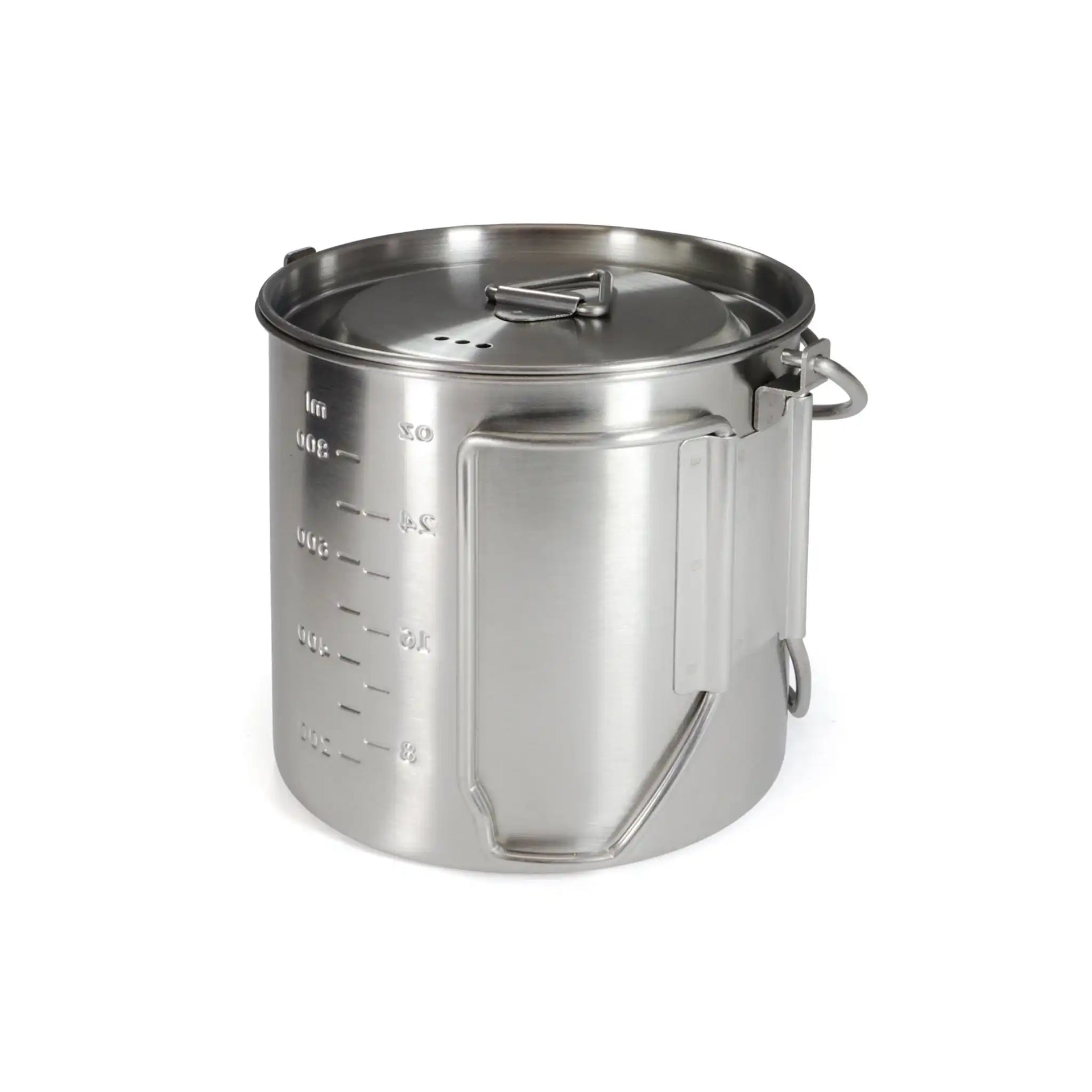 Edelstahl Camping Topf 2 in 1