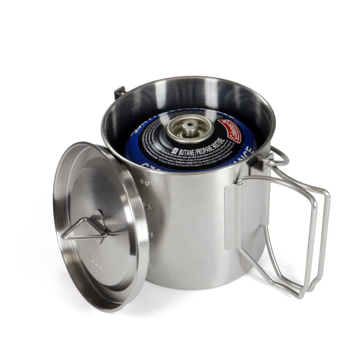 Edelstahl Camping Topf 2 in 1