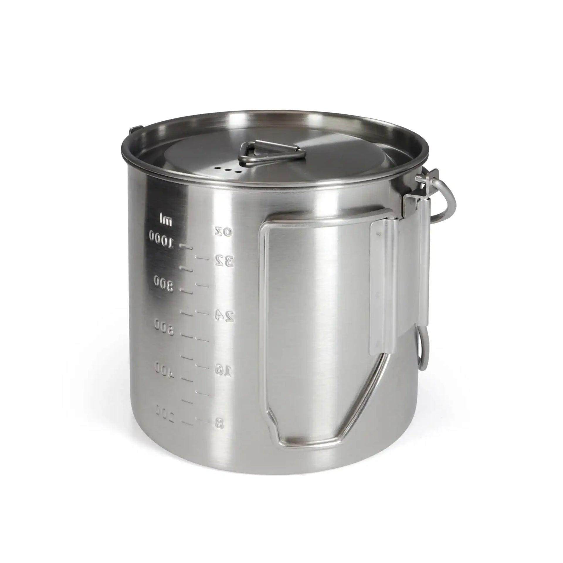 Edelstahl Camping Topf 2 in 1