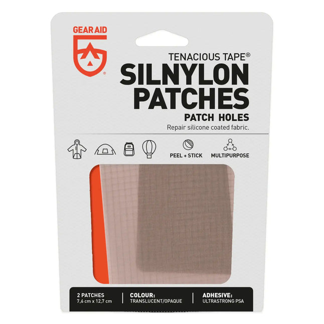 Tenacious Tape Sil-Nylon Patches semi-transparent 2 pièces