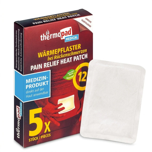 Pansement chauffant pour douleurs dorsales 5 pièces