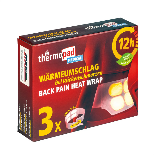 Compresse chauffante pour douleurs dorsales 3 pièces